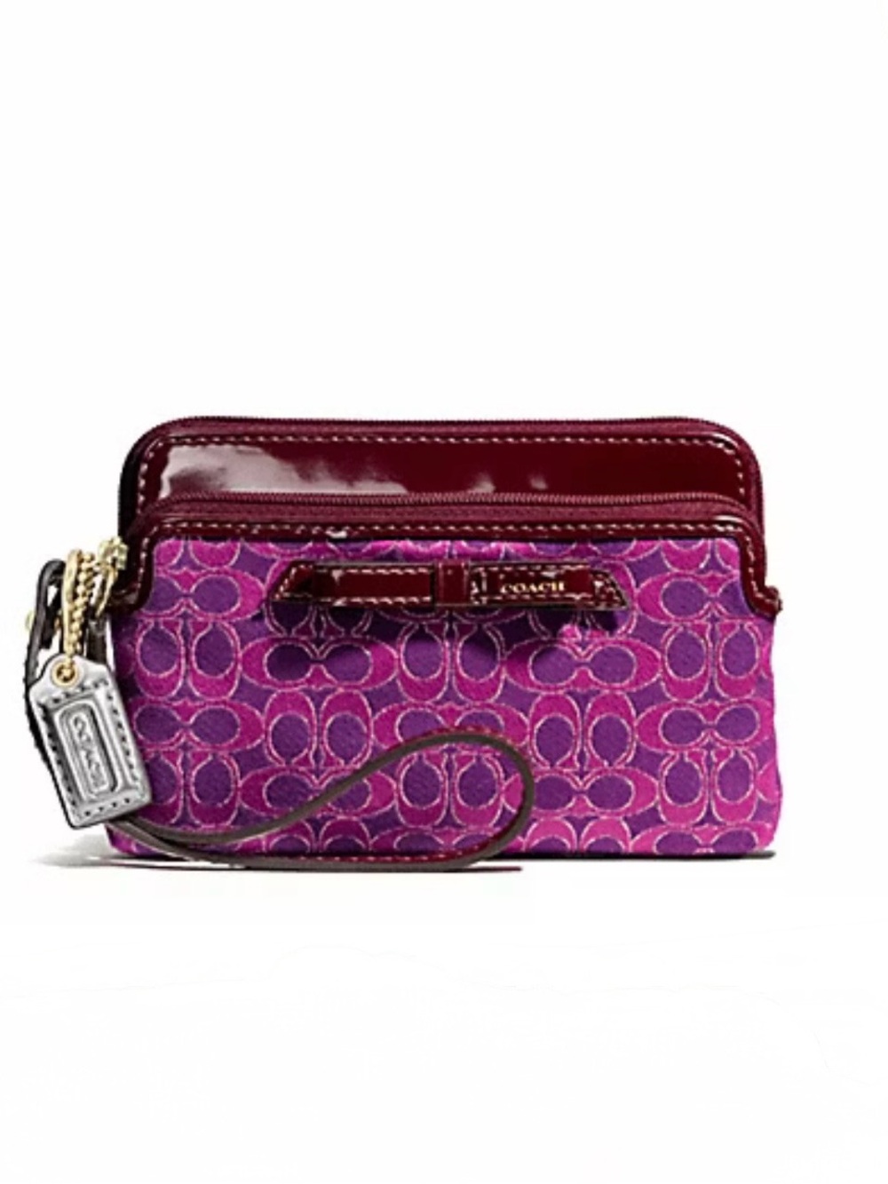 Coach Poppy Metallic Wristlet